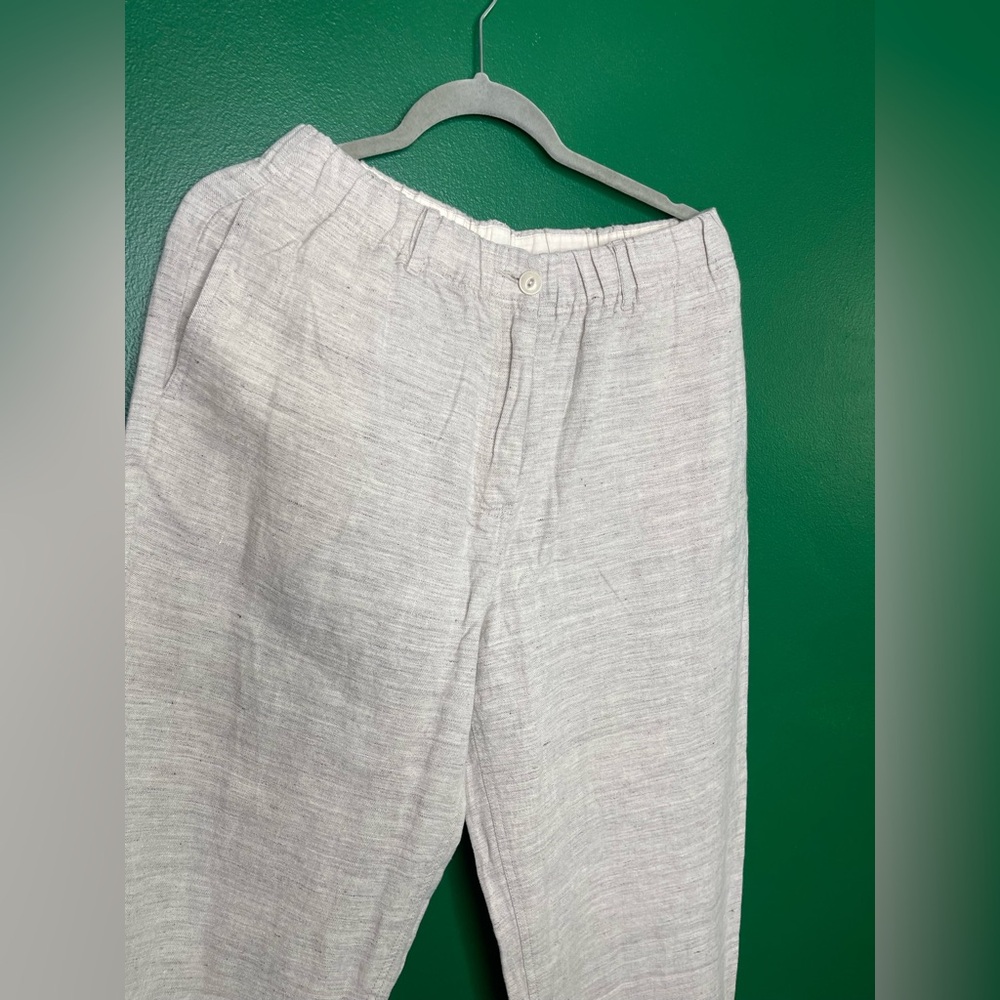 Poetry NWT Barrel Balloon Trousers Linen & Summer Wool  Sz 10 Ecru Gray - Picture 3 of 10